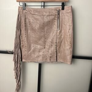 AS by DF ONE LOVE FRINGE LEATHER SKIRT Size 4